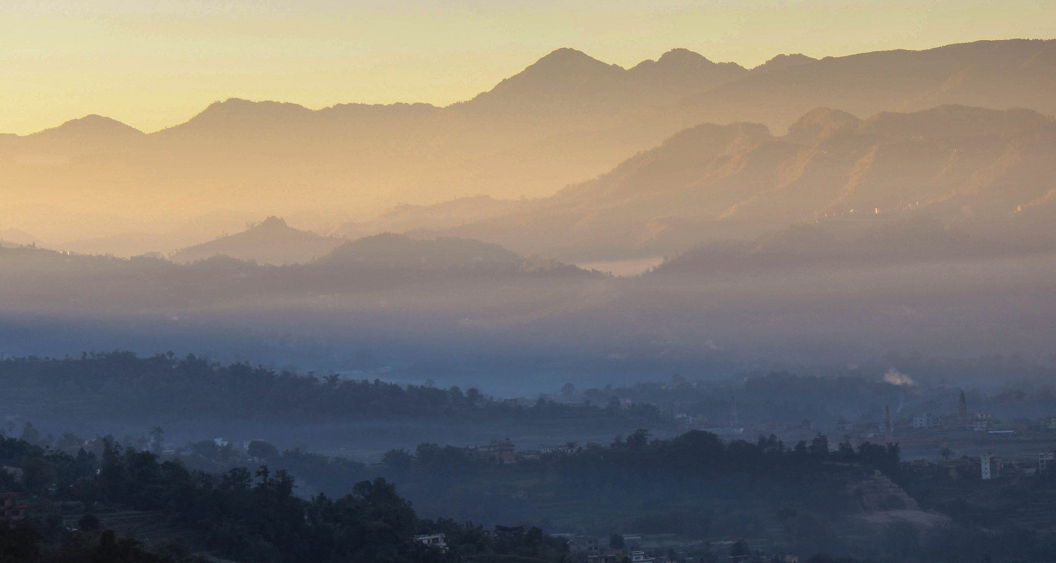 Kathmandu Valley - view from Nepal Yoga Academy