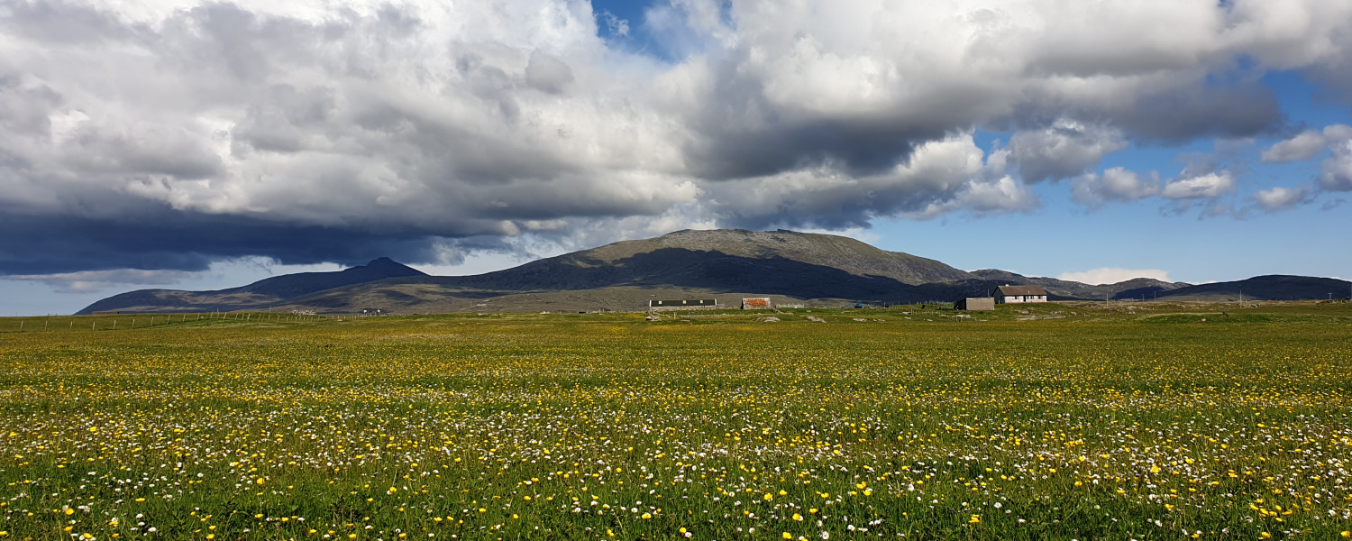 Clouds rumbling over the machair