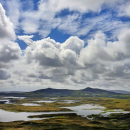 Looking down from Beinn Mhor on North Uist