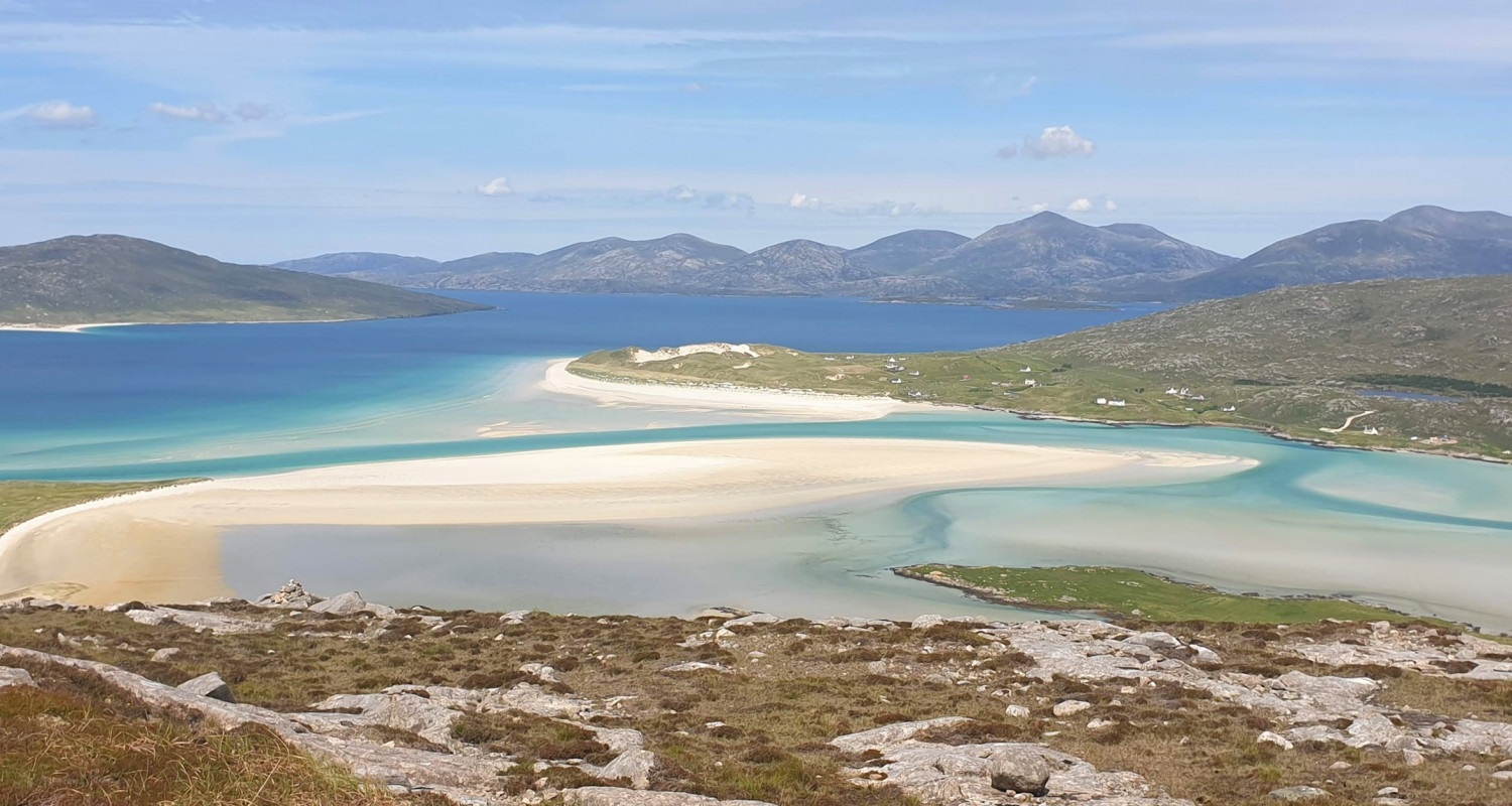 Looking down over Luskentyre Beach