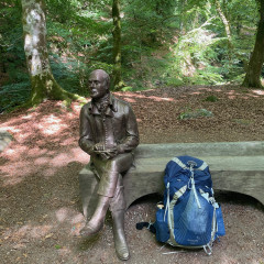 Robert Burns contemplating The Birks of Aberfeldy